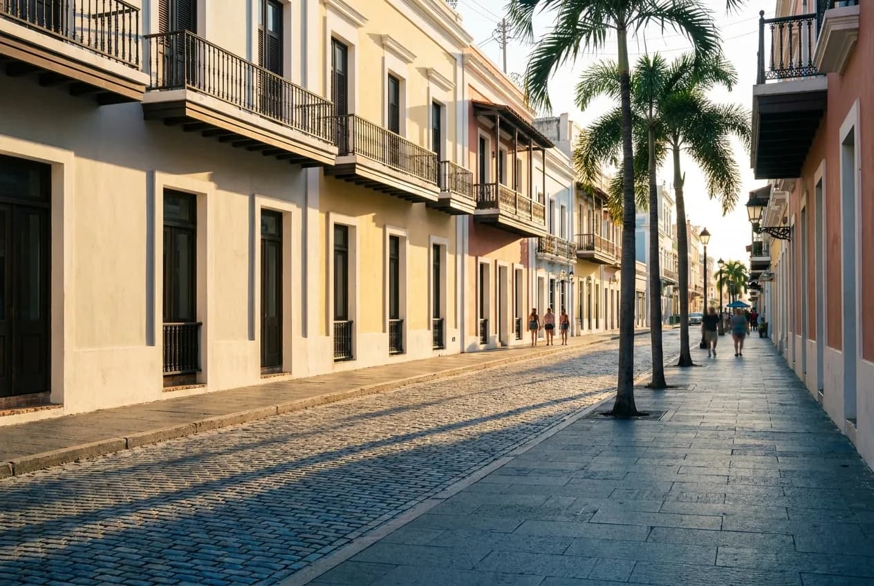Old San Juan at sunset, Puerto Rico