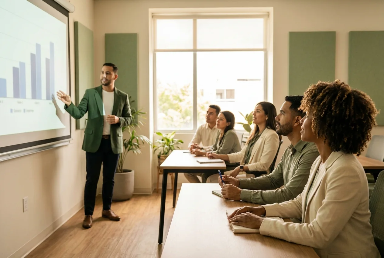 Adiestramiento de ERC en grupo pequeño, cada persona con su computadora